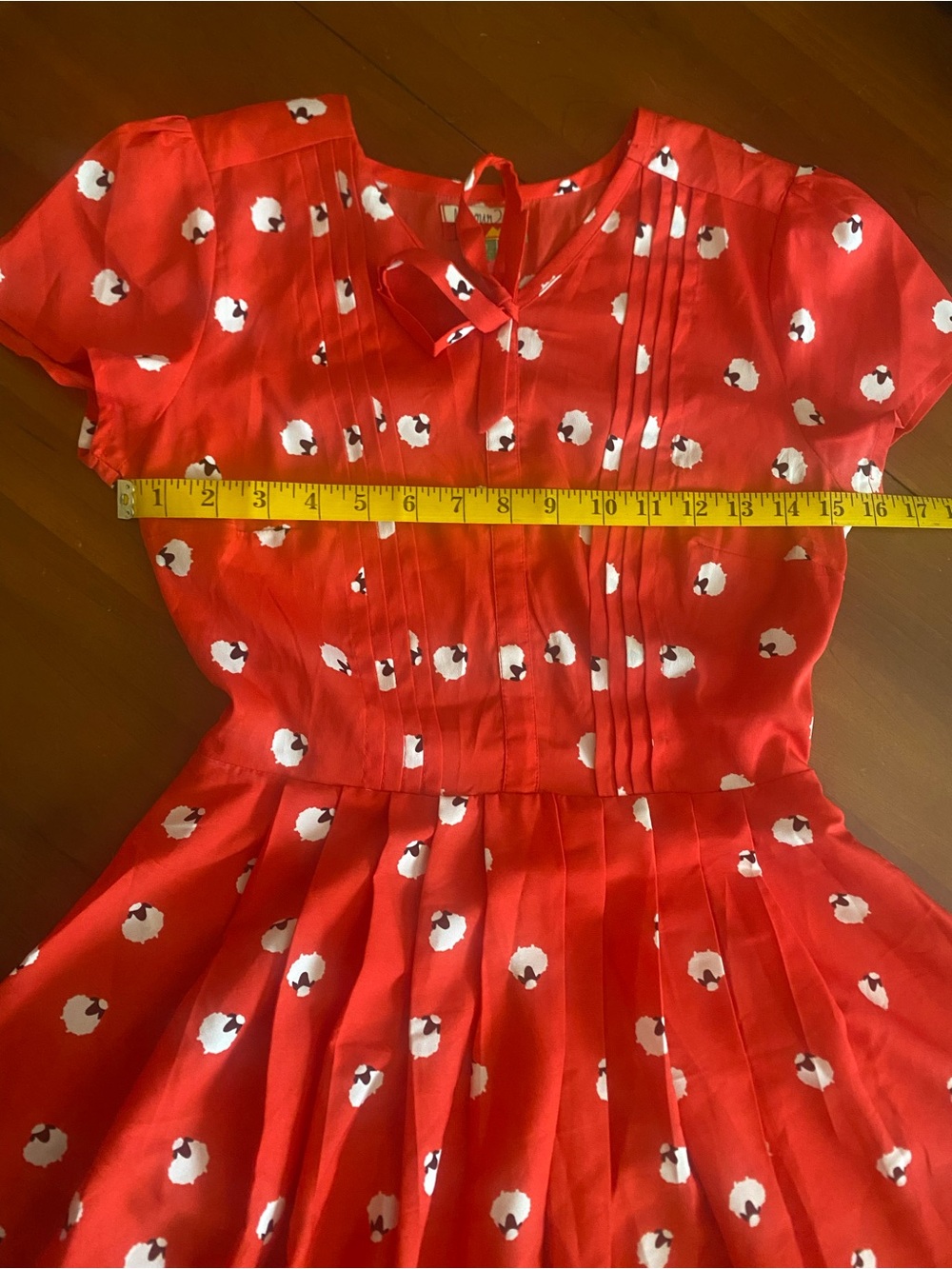 ModCloth Red sheep Printed Mini Dress - Picture 9 of 11